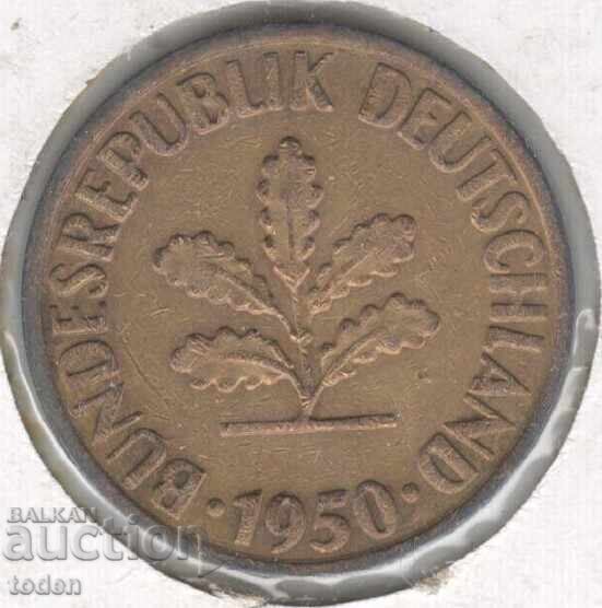 Germania - 10 Pfennig - 1950 J - KM# 108 cu preț 1.00 BGN | € 0.51