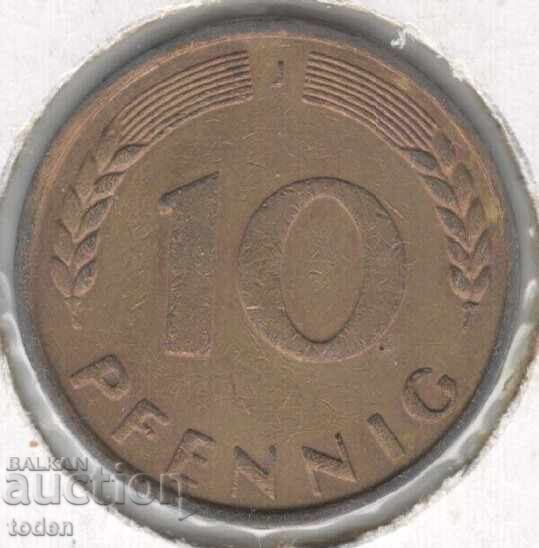 Germania - 10 Pfennig - 1950 J - KM# 108
