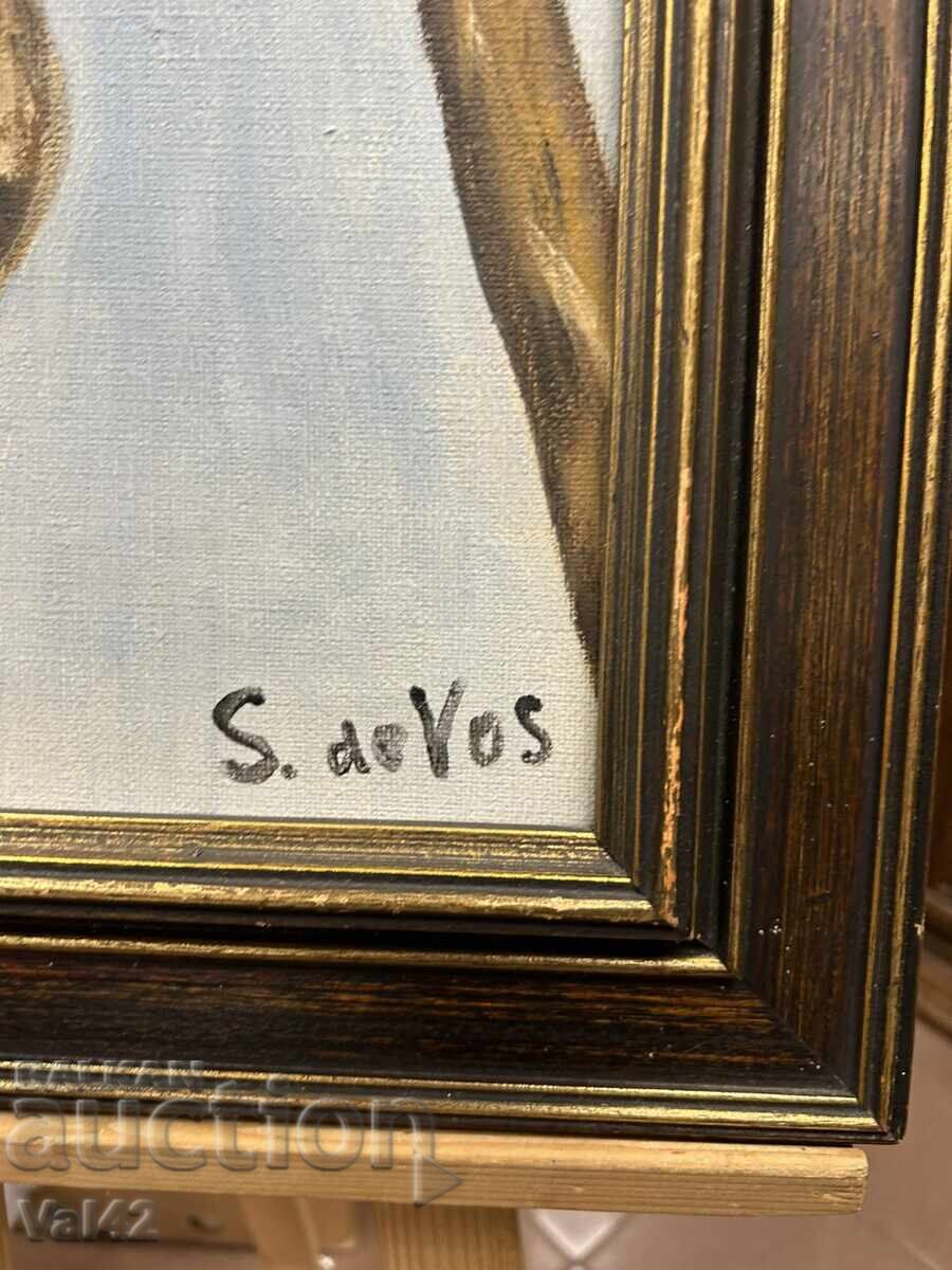 Oil painting - S. de Vos - Portrait of an old man with price 57.00 BGN | € 29.14
