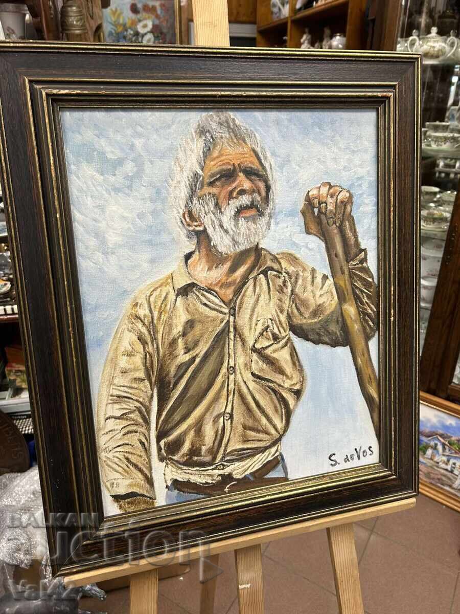 Delivery of Oil painting - S. de Vos - Portrait of an old man