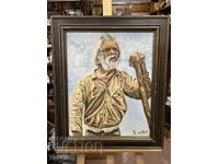 Oil painting - S. de Vos - Portrait of an old man
