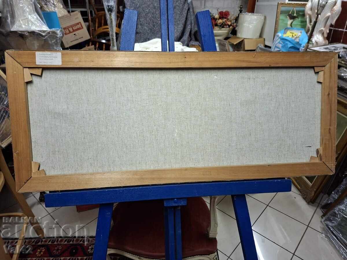 Rural landscape with a boat – oil painting - 5