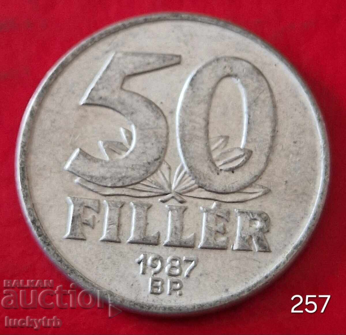 50 филера 1987 - Унгария 50 филера 1987 - Унгария