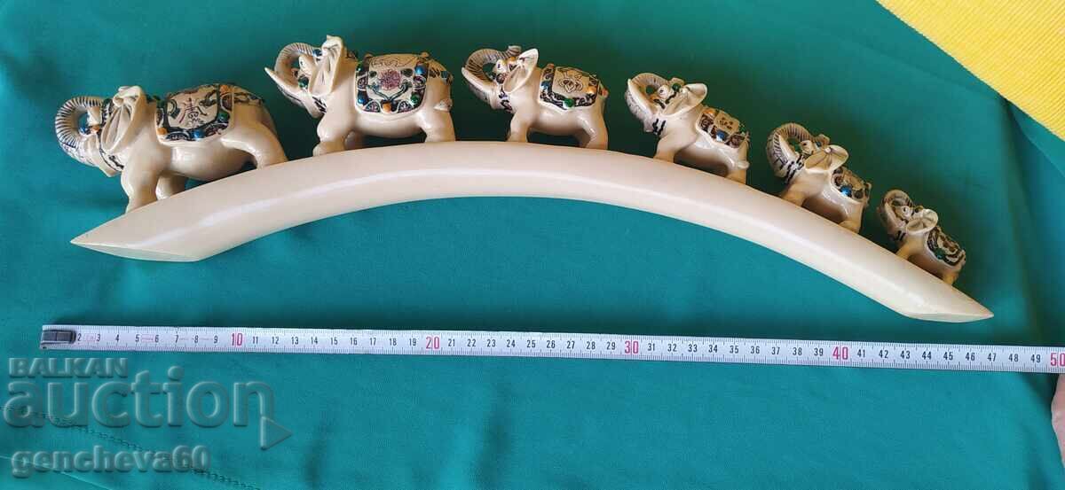 Six lucky elephants climbing a bridge - 6