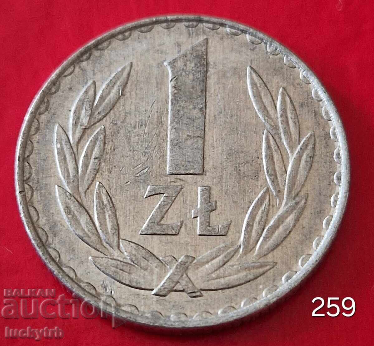 1 Zloty 1977 - Poland 1 Zloty 1977 - Poland