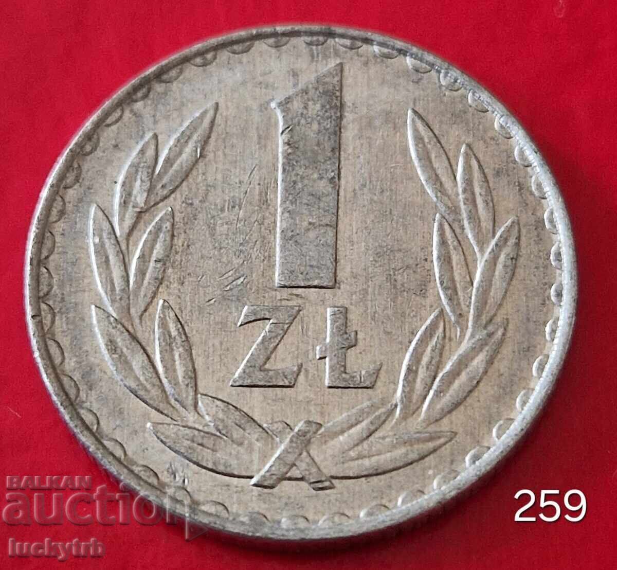 1 zloti 1977 - Polonia