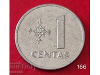 1 centas 1991 - Lituania
