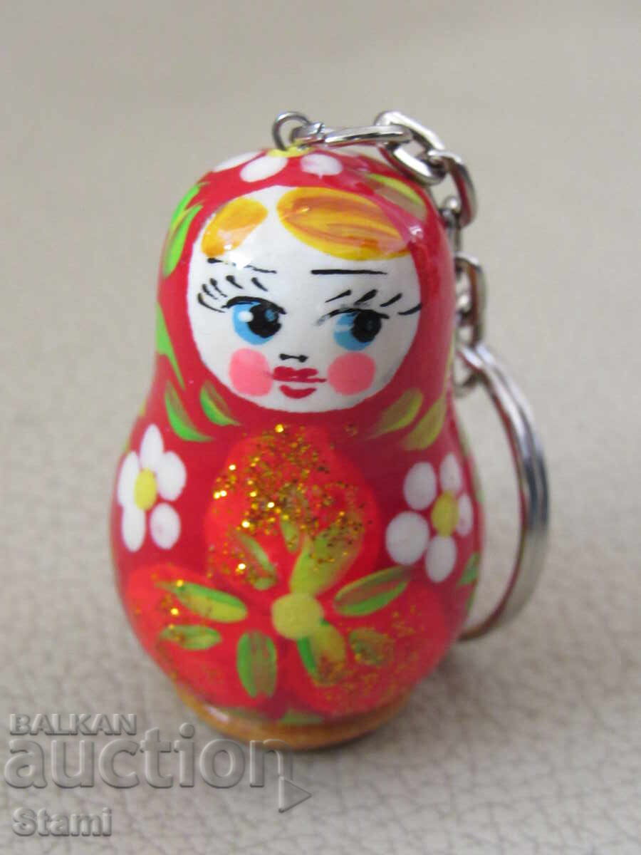 Matryoshka keychain from Russia