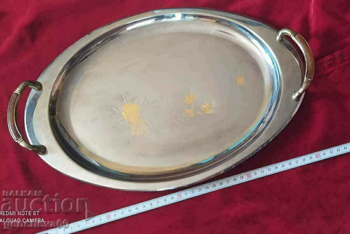 Oval Serving Tray with Handles 24K GOLD with price 35.00 BGN | € 17.90