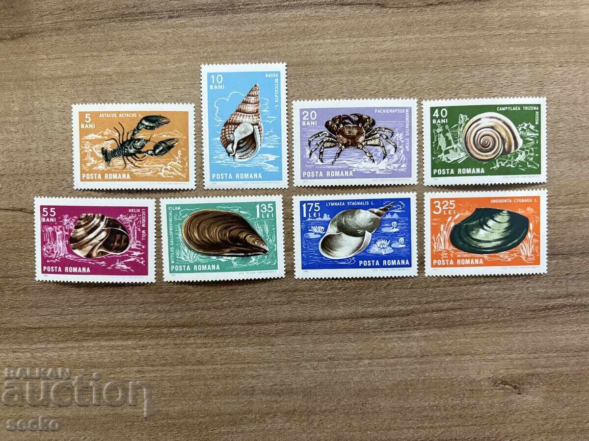Romania - Crabs, Mussels and Shellfish (1966) MNH Romania - Crabs, Mussels and Shellfish (1966) MNH