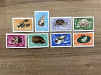 România - Rac, midii și scoici (1966) MNH