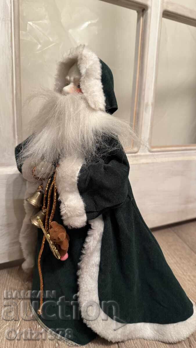 Licitație Moș Crăciun mare, vechi, din porțelan – vârf de brad