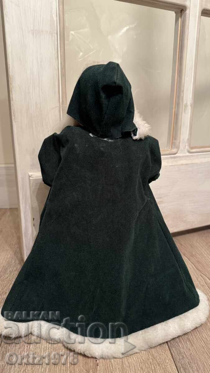 Moș Crăciun mare, vechi, din porțelan – vârf de brad - 5