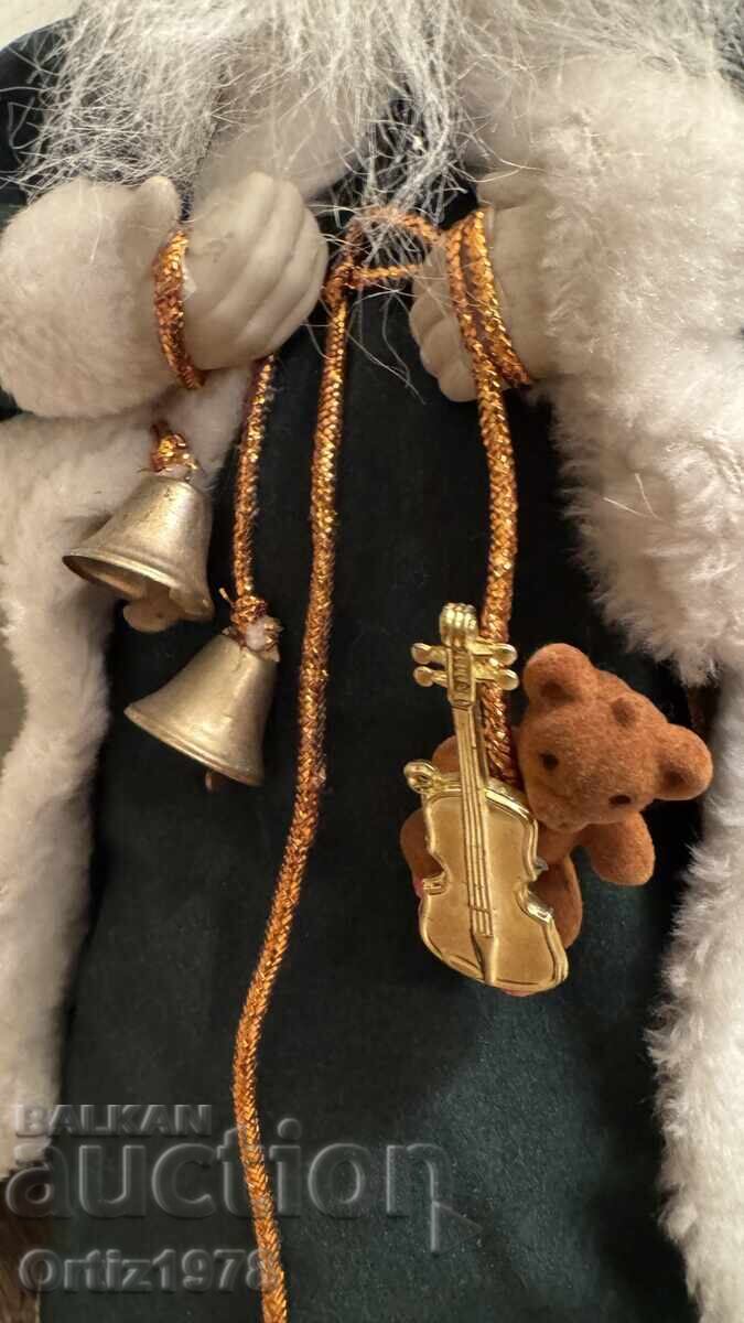 Moș Crăciun mare, vechi, din porțelan – vârf de brad - 6