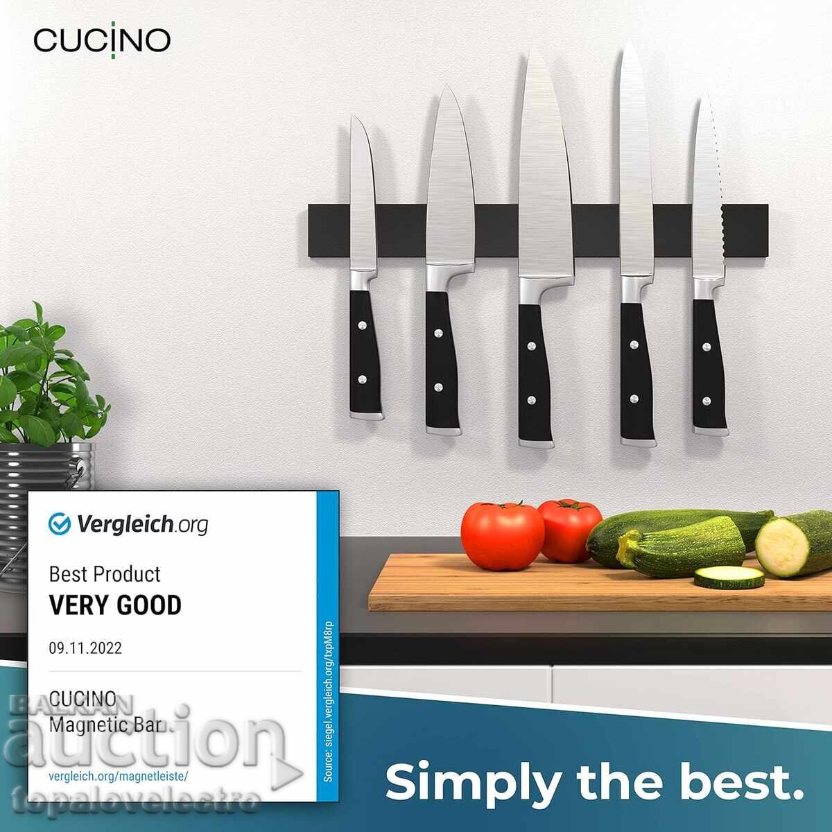 Magnetic knife strip 40 cm, super strong magnet, installation b with price 11.00 BGN | € 5.62