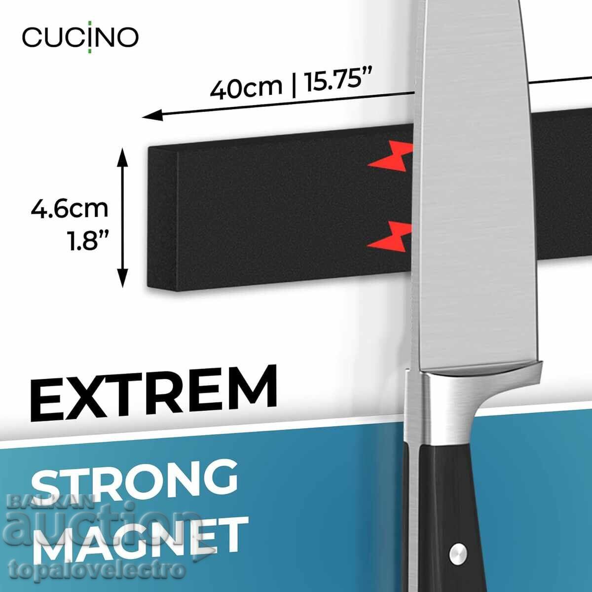 Delivery of Magnetic knife strip 40 cm, super strong magnet, installation b