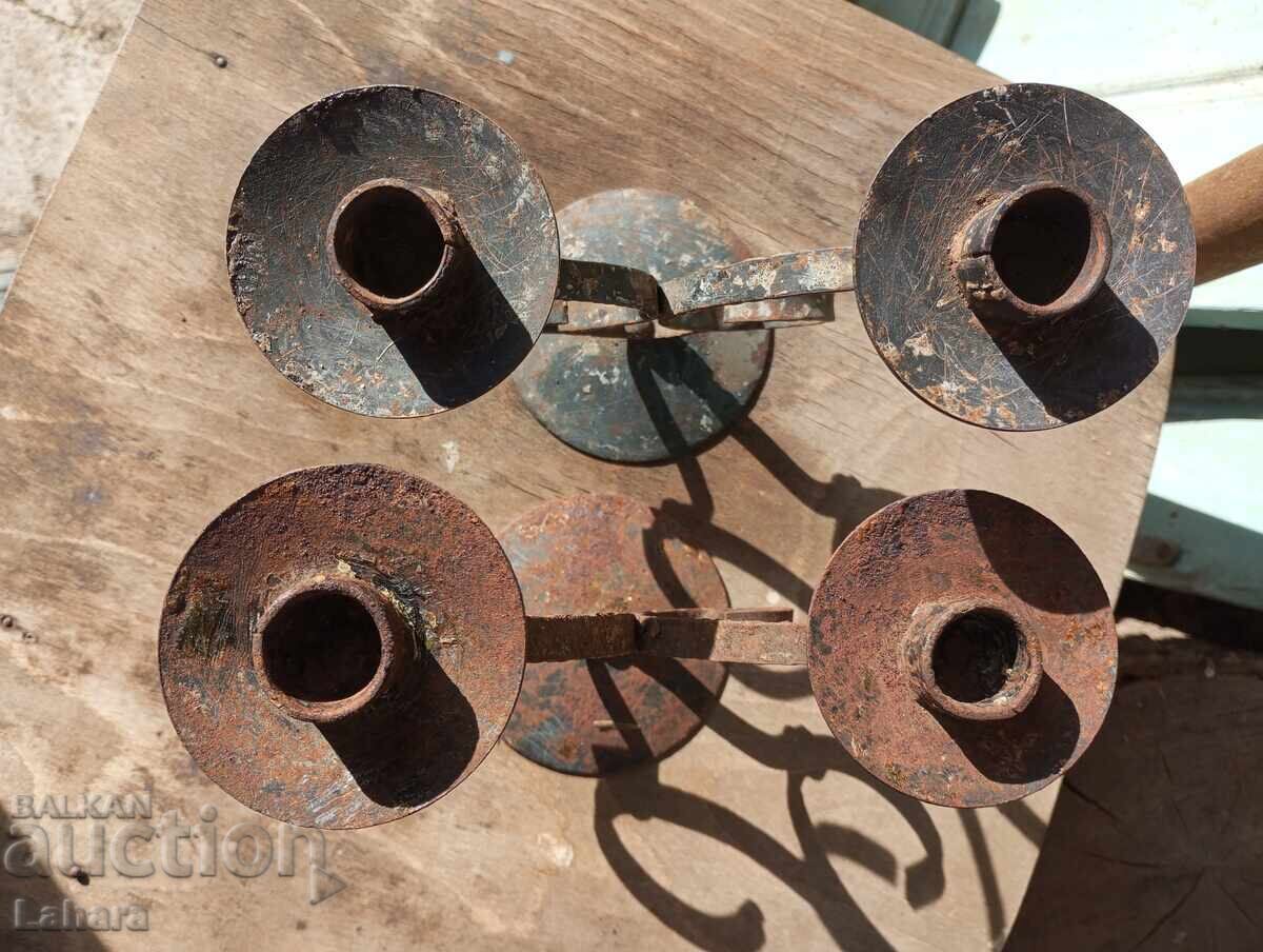 Delivery of Wrought iron candle holders from the socialist era Delivery of Wrought iron candle holders from the socialist era