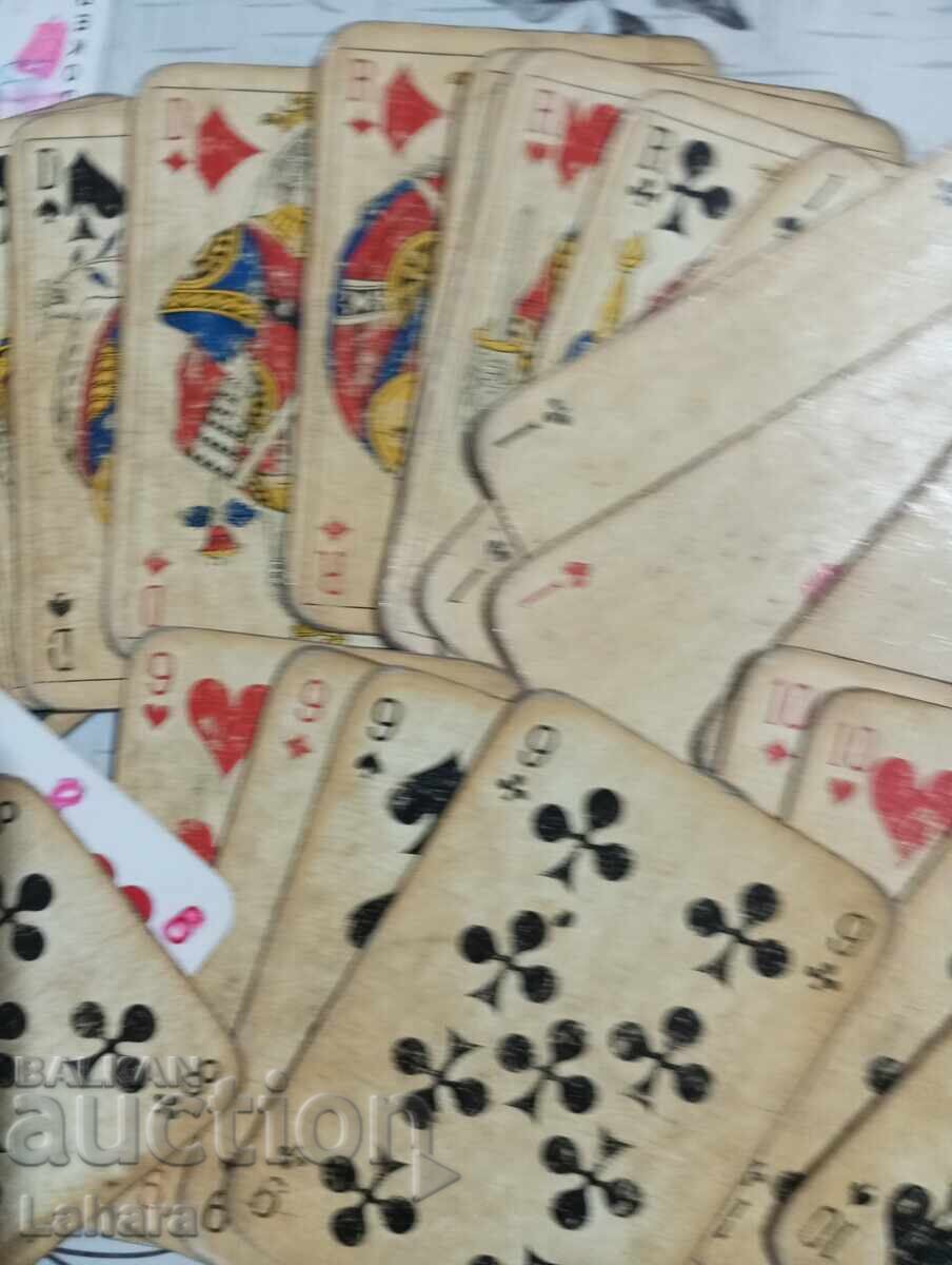 Auction Old retro cards for belote 32 with many jokers Auction Old retro cards for belote 32 with many jokers