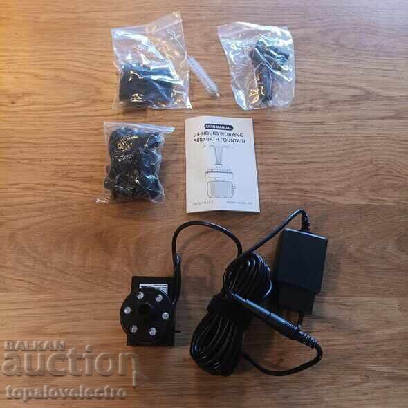 Licitație NOU! Fântână electrică cu lumini LED, debit reglabil, 7