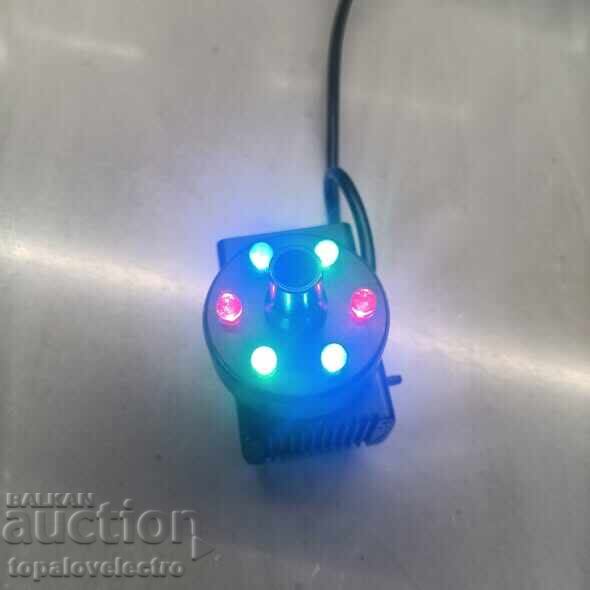Livrarea NOU! Fântână electrică cu lumini LED, debit reglabil, 7