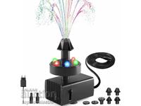NOU! Fântână electrică cu lumini LED, debit reglabil, 7