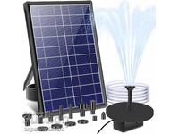 Fântână solară 7.5W cu filtru, 10 duze, protecție la mersul în gol și cu