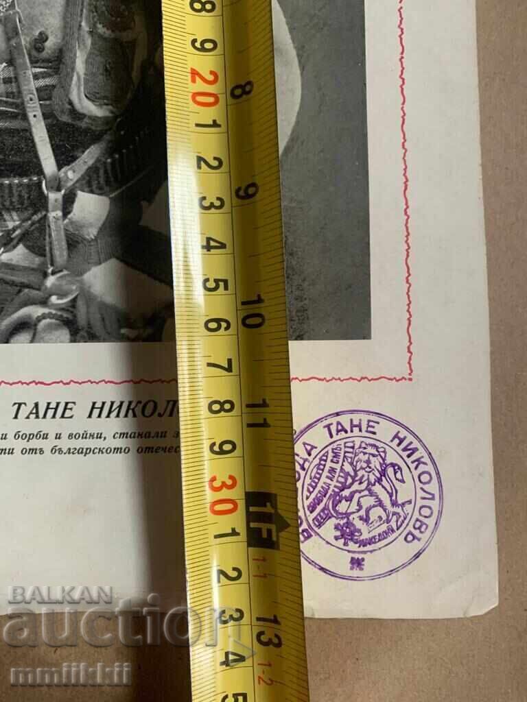 Tane Nikolov Voievod semnături și ștampile originale VMRO VTRO - 10