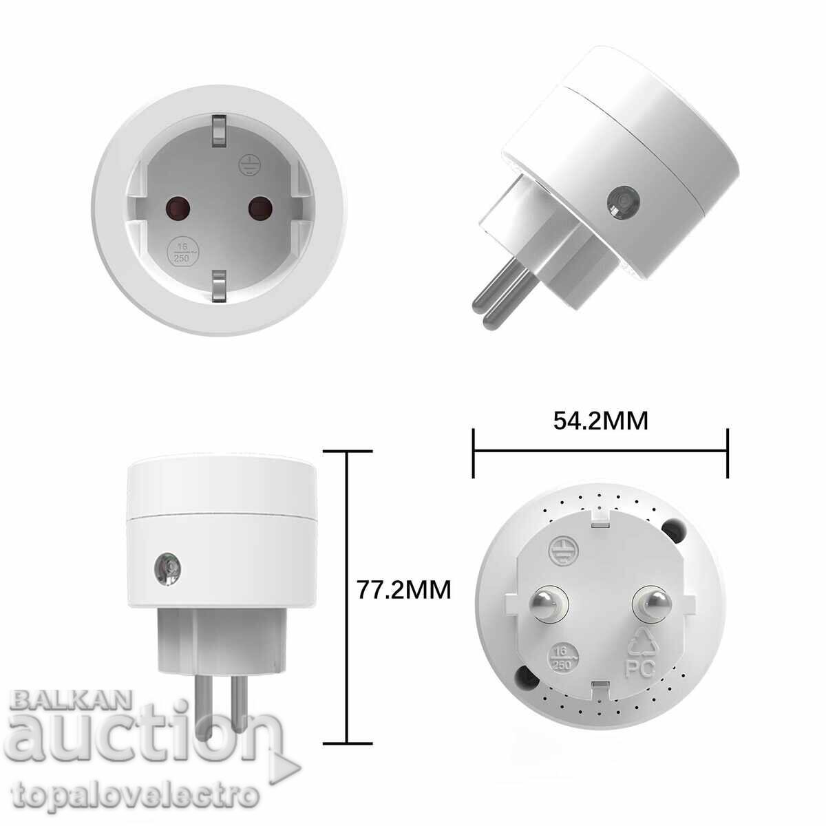 НОВИ! Смарт контакти, WiFi, Alexa, Smart Life, 2,4 GHz, 16A, с цена 19.00 лв. | € 9.71