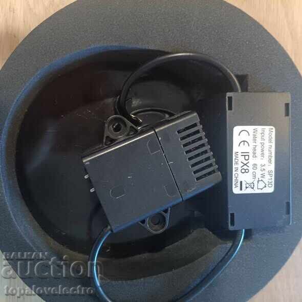 Solar fountain for garden, 3.5W, 8 nozzles, LED lighting - 5