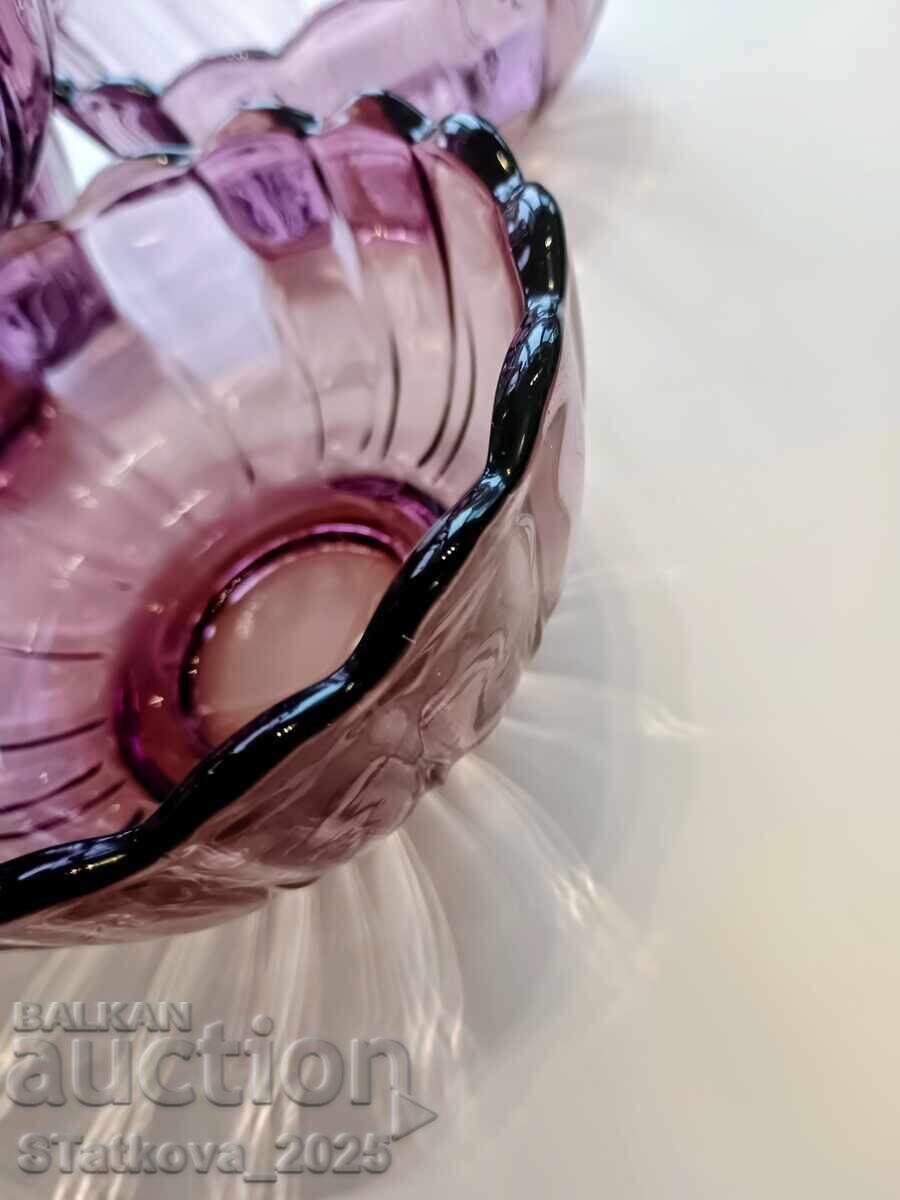 Licitație Boluri de sticlă pentru desert. Culoare "Afine"