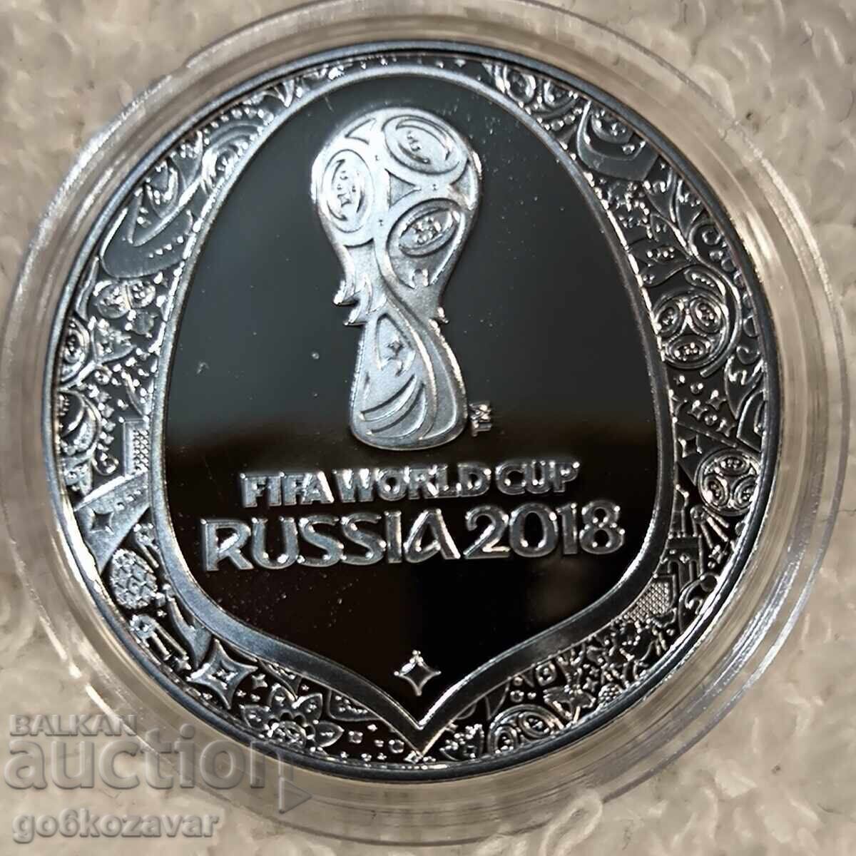 Monedă Medalie Campionatul Mondial de Fotbal 2018 Argint !