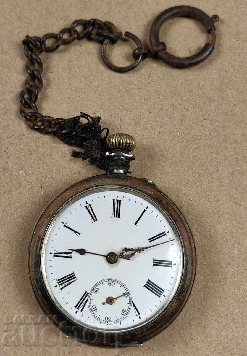 Πάνω από 100-ΕΤΗΣ ΑΝΔΡΙΚΟ ΑΡΓΥΡΟ ΤΣΕΠΕΣΙΑΣ ΡΟΛΟΪ ΛΕΙΤΟΥΡΓΕΙ με τιμή 75.00 BGN | € 38.35