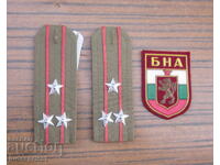 Български военни пагони с нашивка емблема полковник БНА