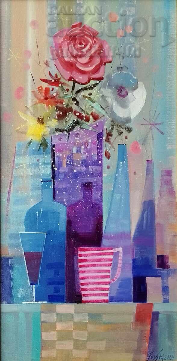 Πίνακας "Διάθεση", ζωγρ. Κωνσταντίνου Στανοέφ (Κώστα) με τιμή 900.00 BGN | € 460.16