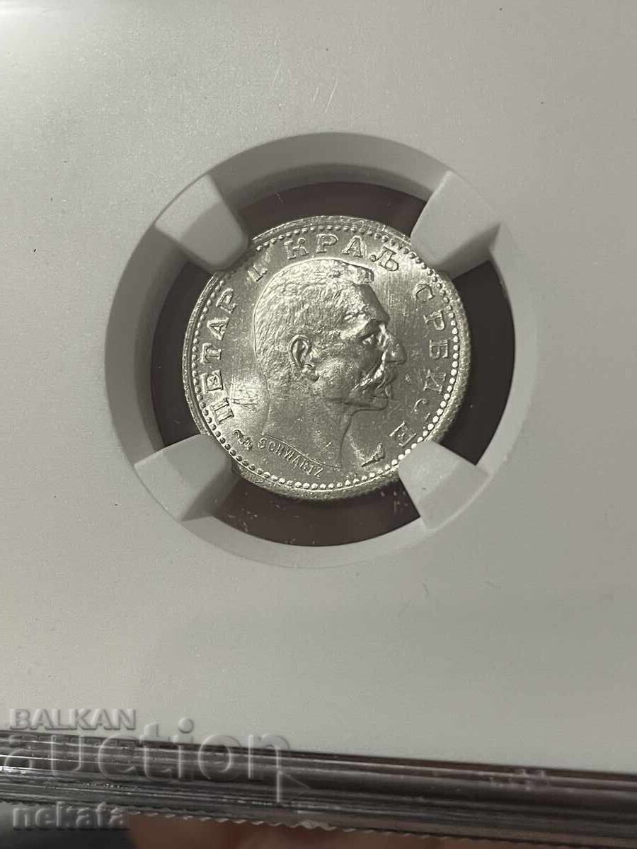 Auction  Serbia, 50 Para 1915, MS62 NGS