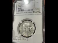 Serbia, 2 Dinara 1915 NGC AU58