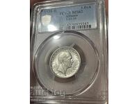 Albania 1 franc argint, 1935, PCGS MS62