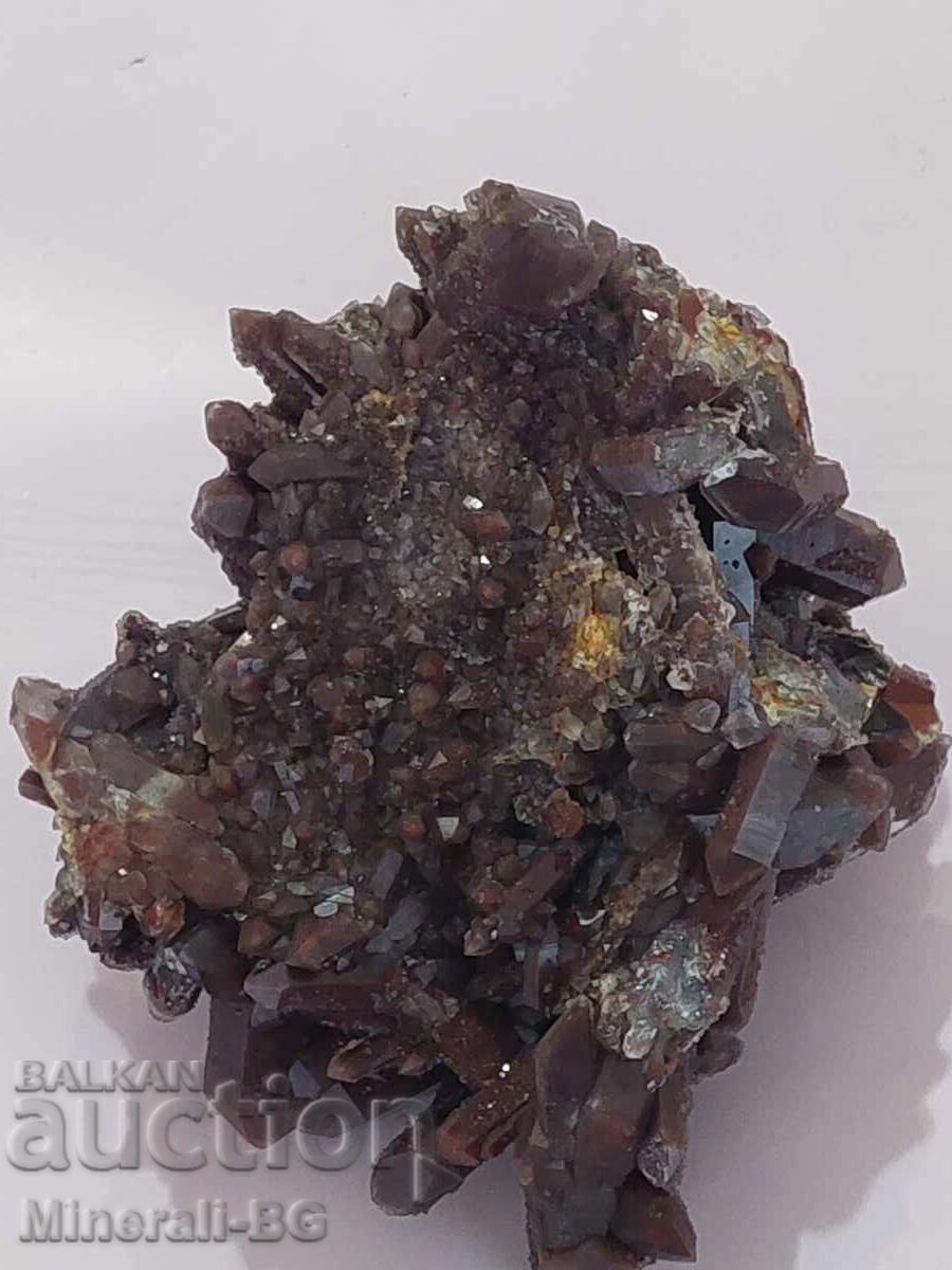 Mountain crystal with hematite. Unique