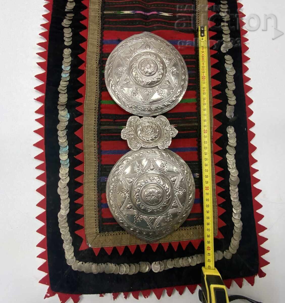 Huge Revival-era buckle Macedonia silver cut wrought - 9