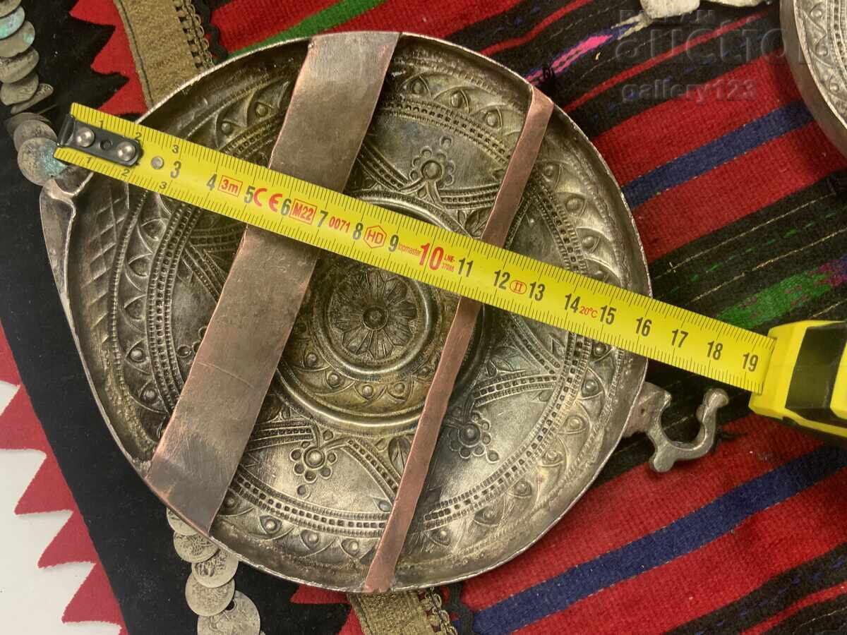 Huge Revival-era buckle Macedonia silver cut wrought - 11