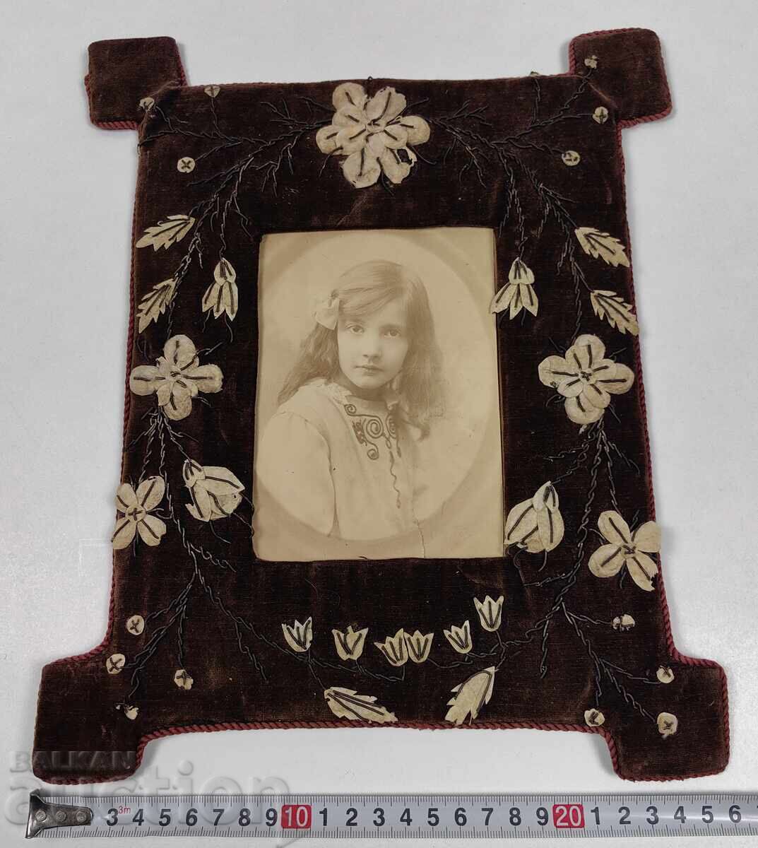 Over 100-Year-Old Antique Photo with Frame from the Period of a Girl Child with price 35.00 BGN | € 17.90