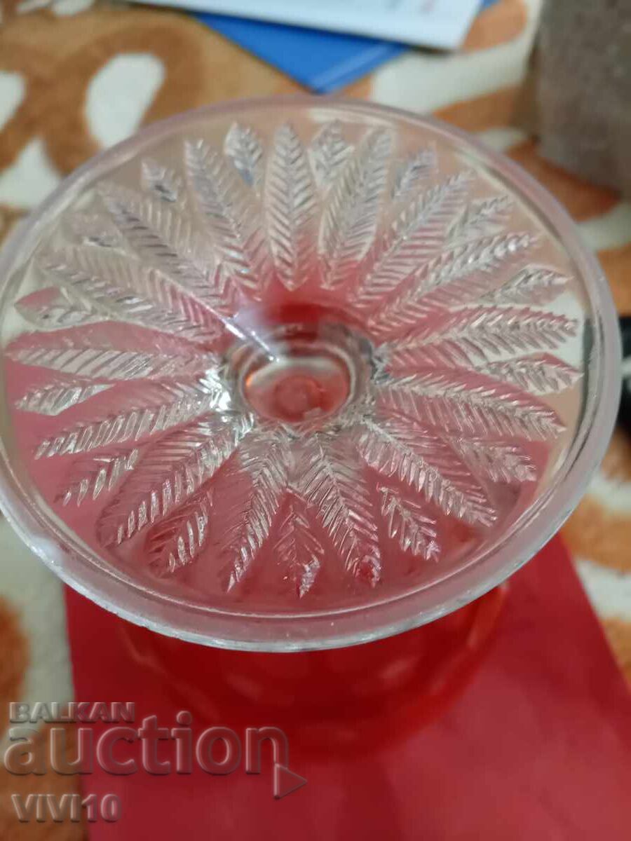Delivery of Antique Bohemian Glass Cup, Double Layer Crystal