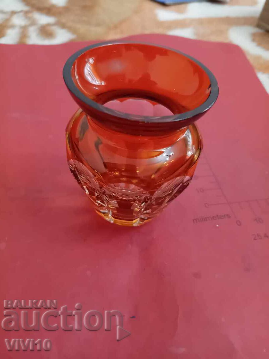 Antique vase, crystal 8cm