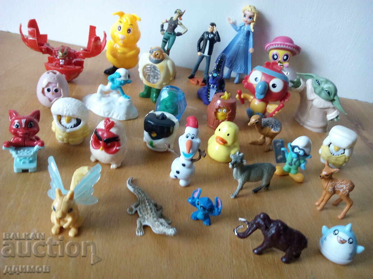30 κομμάτια παιχνίδια από την Kinder Surprise και άλλα με τιμή 10.00 BGN | € 5.11