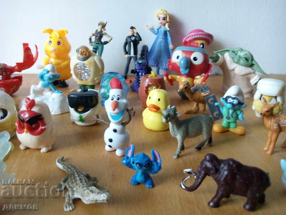 Δημοπρασία 30 κομμάτια παιχνίδια από την Kinder Surprise και άλλα