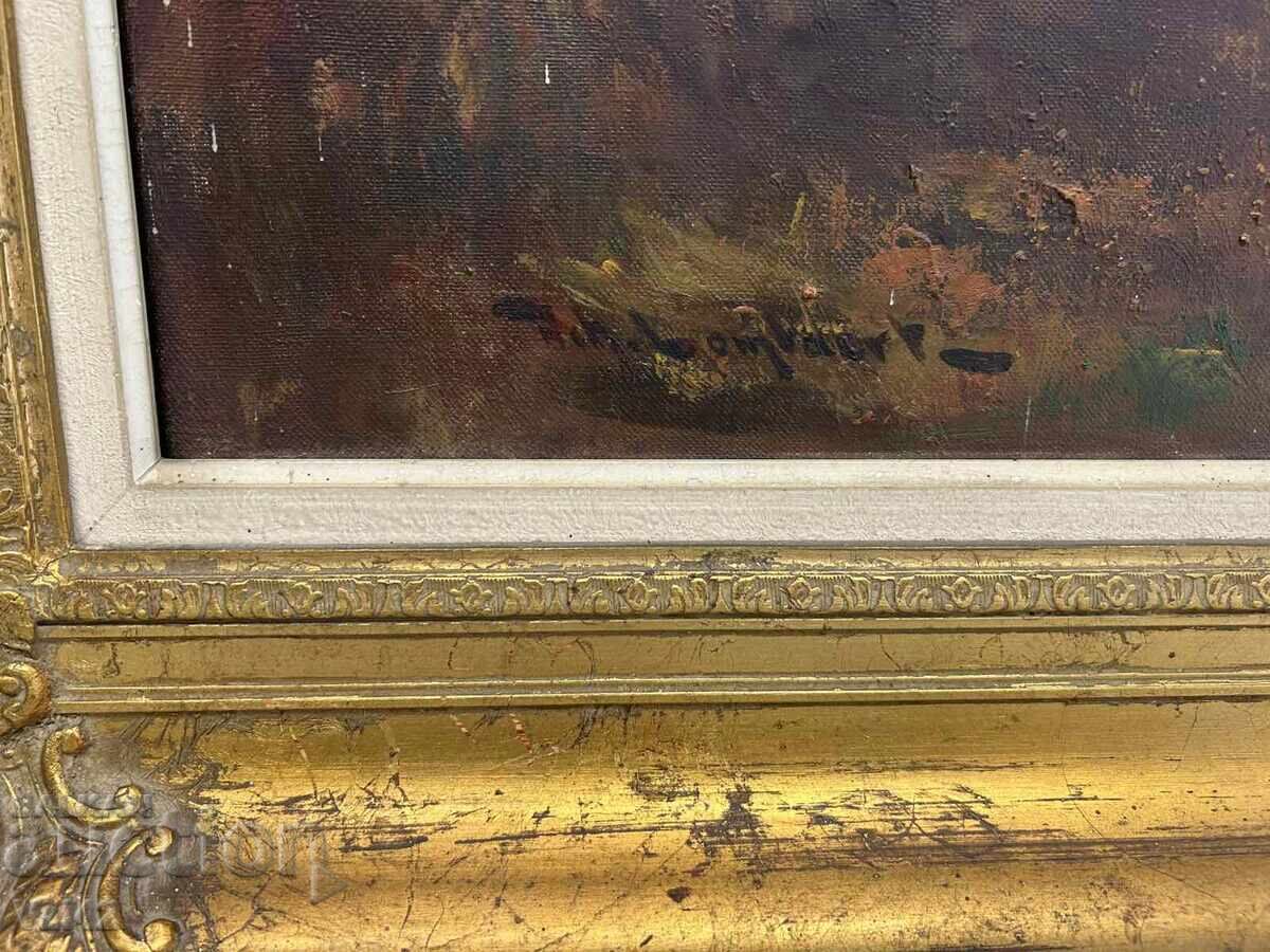 Παλιός ελαιογραφία με μπαρόκ κορνίζα – 94×109 εκ με τιμή 180.00 BGN | € 92.03 Παλιός ελαιογραφία με μπαρόκ κορνίζα – 94×109 εκ με τιμή 180.00 BGN | € 92.03