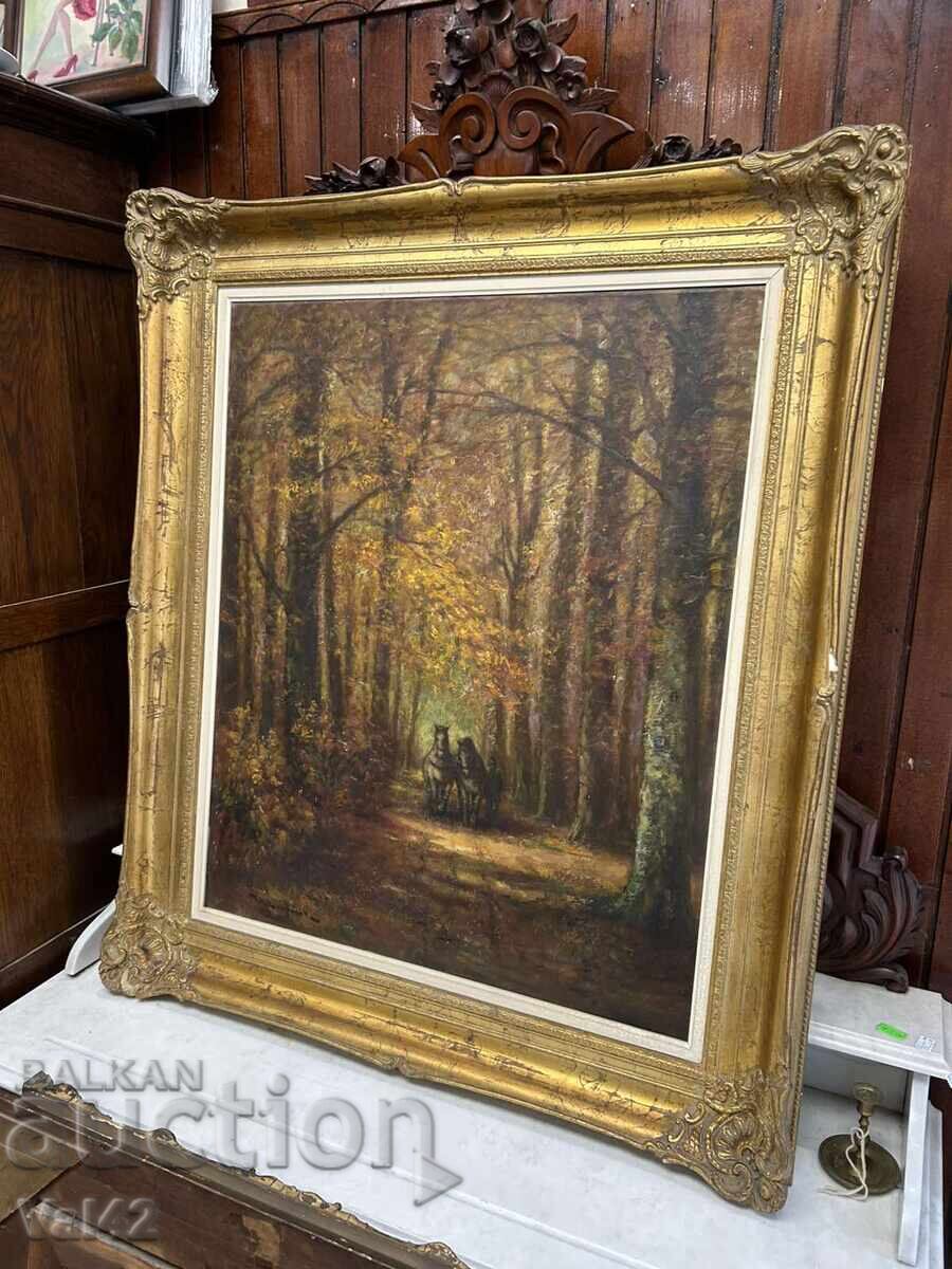 Παράδοση Παλιός ελαιογραφία με μπαρόκ κορνίζα – 94×109 εκ Παράδοση Παλιός ελαιογραφία με μπαρόκ κορνίζα – 94×109 εκ