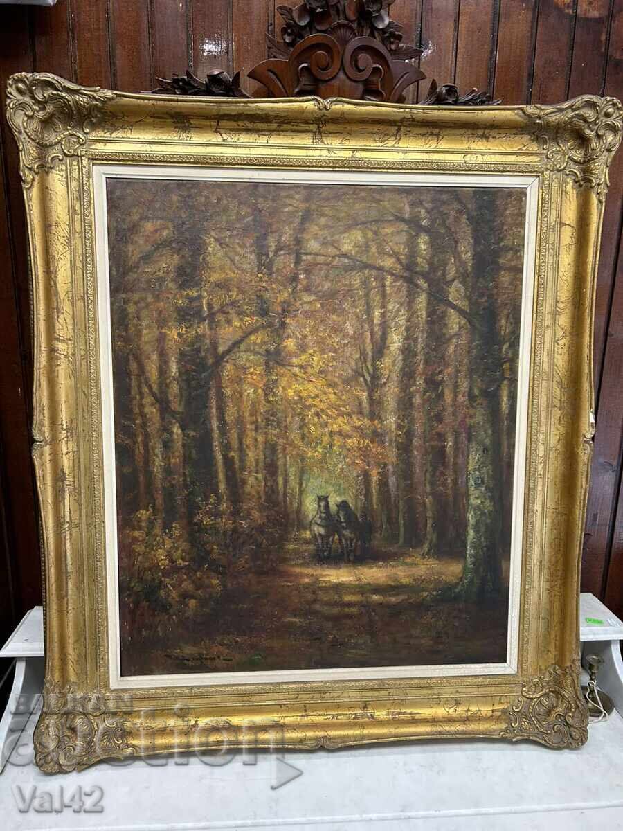 Παλιός ελαιογραφία με μπαρόκ κορνίζα – 94×109 εκ Παλιός ελαιογραφία με μπαρόκ κορνίζα – 94×109 εκ