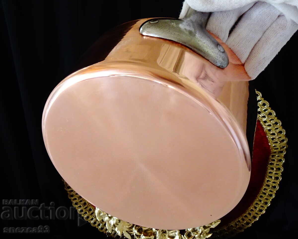 Copper pot 1.6 l., pure red copper - 6