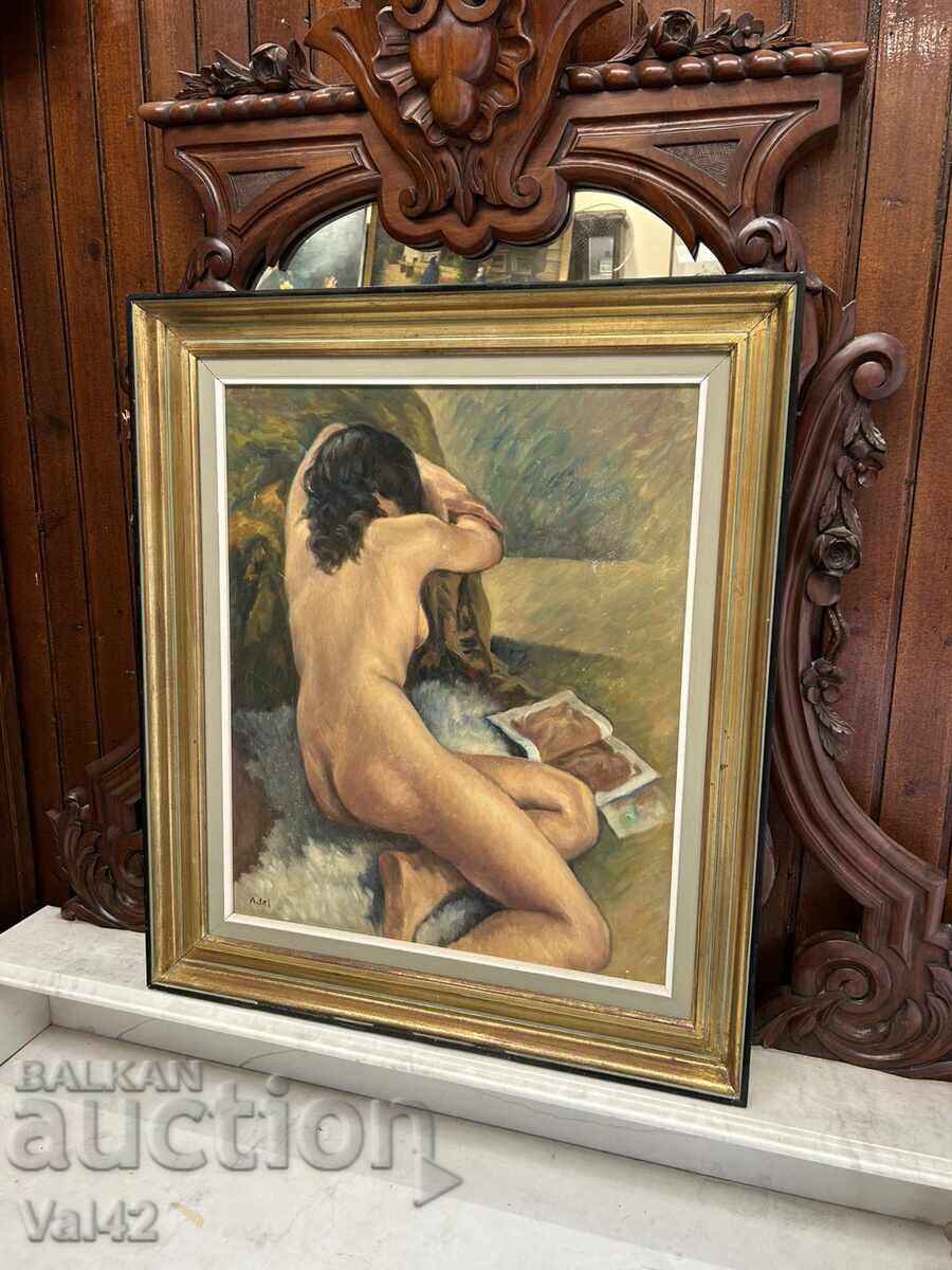 Παράδοση Ελαιογραφία – Γυναικείο γυμνό, 66×76 εκ Παράδοση Ελαιογραφία – Γυναικείο γυμνό, 66×76 εκ